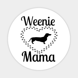 Weenie Mama Paw Heart Magnet